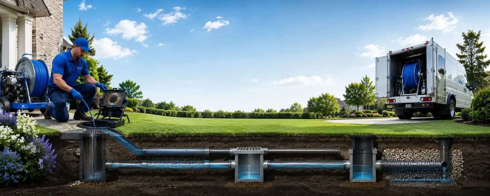 Outdoor drain cleaning information for New Galilee, PA